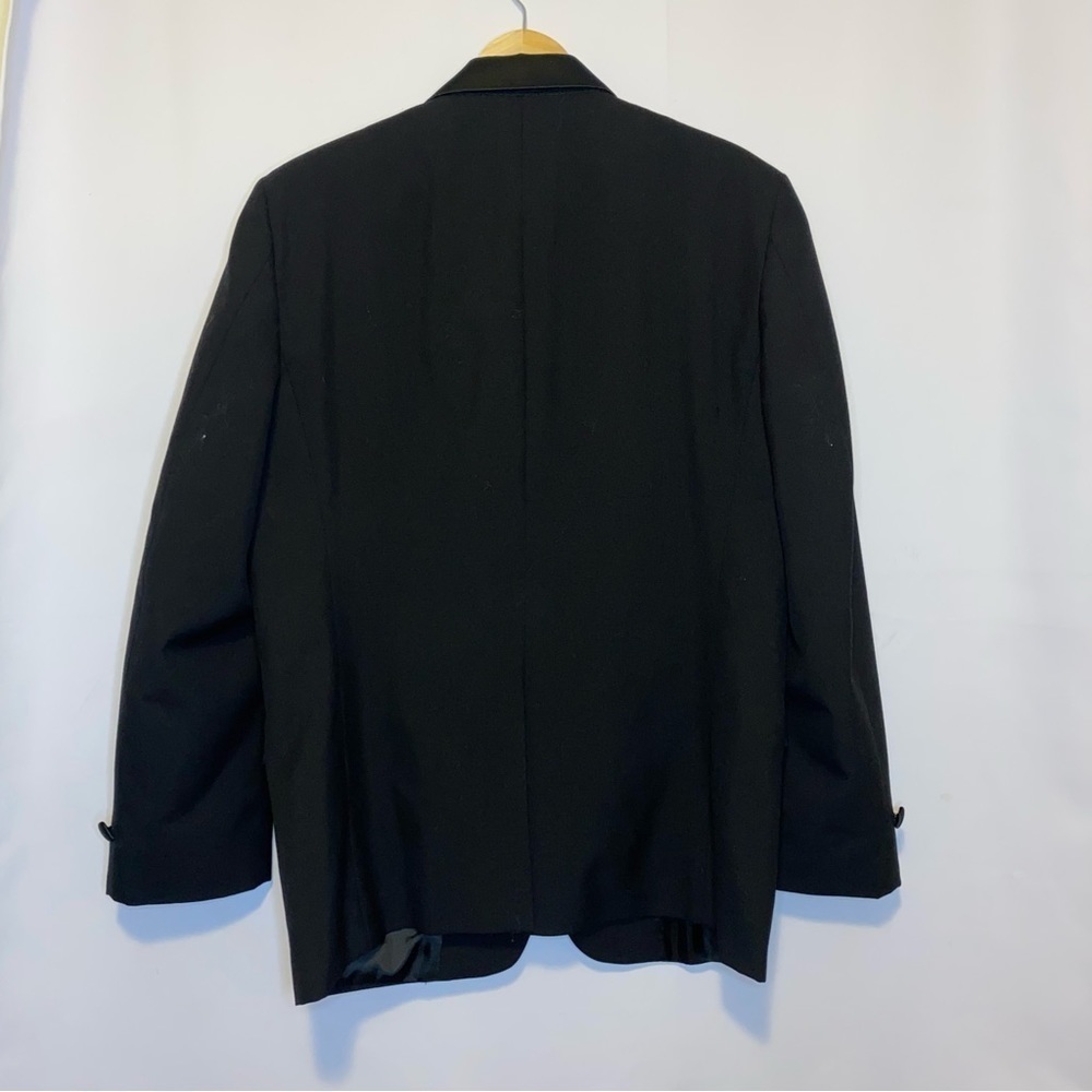 Neil Allyn Black Wool Tuxedo 2 Button Blazer Size… - image 4